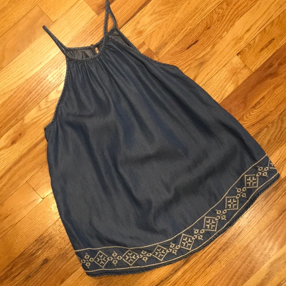 Nordstrom’s Cute Denim Embroidered Top
